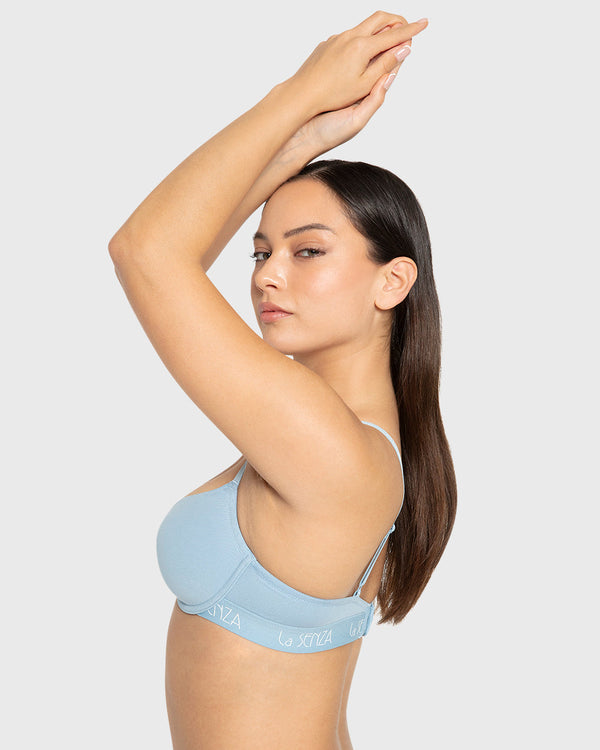 Essentials Ll Demi- Art Deco Logo Ctn Glacier Lake / 34B