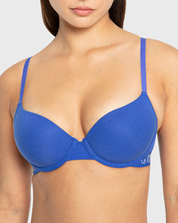 Essentials Ll Demi- Art Deco Logo Ctn Dazzling Blue / 34B