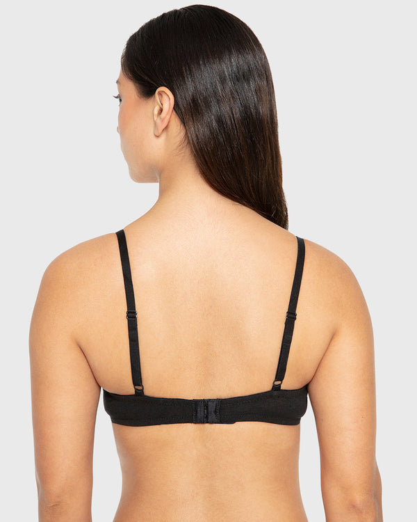 Rx Pu Pl Fit Update - Ctn With Cozy Trim Tuxedo Black / 34B