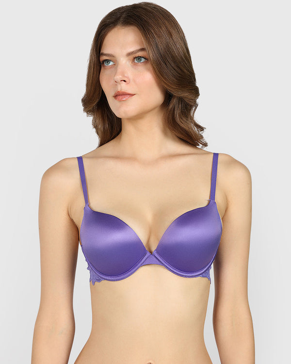 La Senza Double Pushup Plunge Bra Purple / 34B