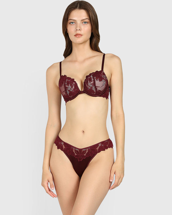 La Senza Diva Thong Panty Dark Red / M