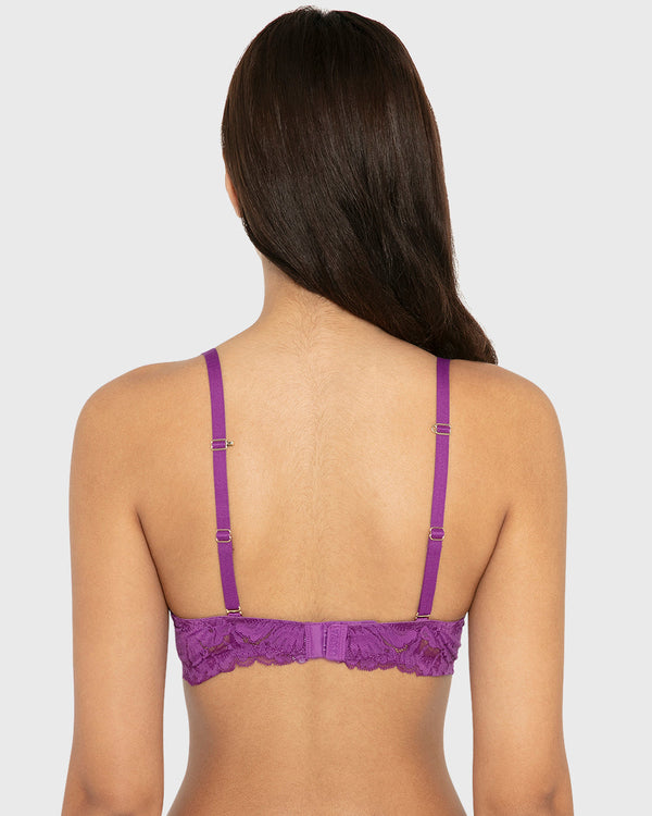 Hs Pu Pl Bc Ao Lavish Lc W Rhinestone Bondage Sparkling Grape / 34B