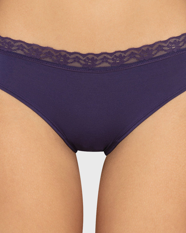 Us Cheeky Thong Modal With Beloved Trim Celestial Sky / M
