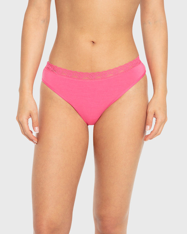 Us Bikini Modal With Beloved Trim Hot Pink / M