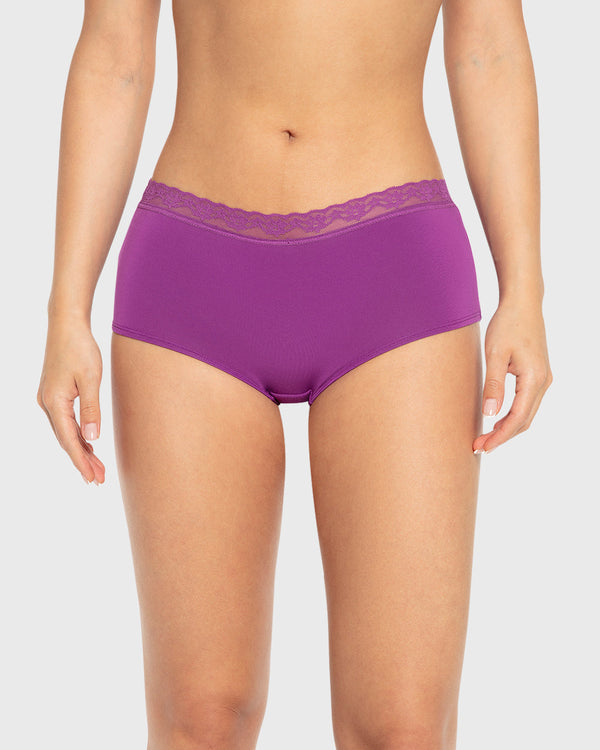 Us Boyshort Modal With Beloved Trim Sparkling Grape / M