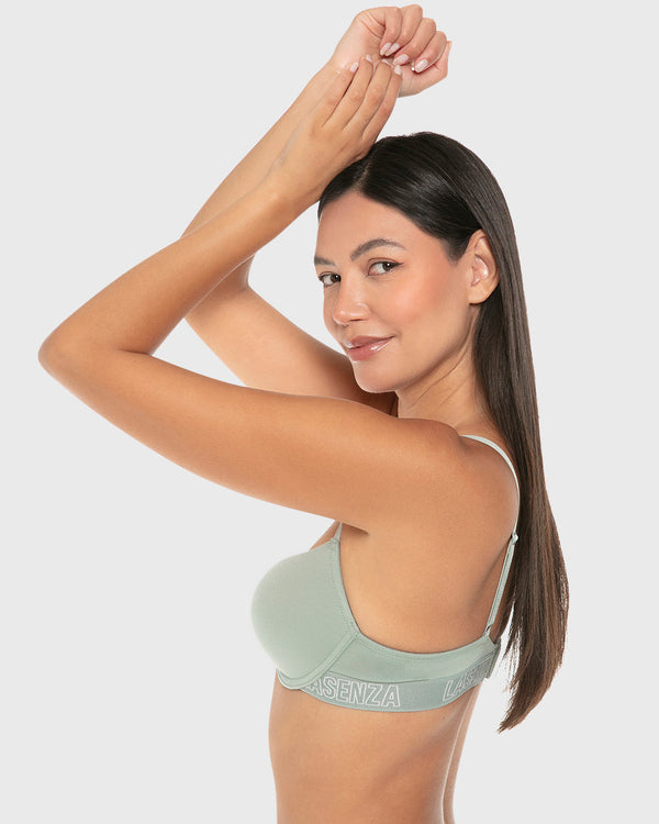La Senza Remix Lightly Lined Demi Bra Iceberg Green / 34B