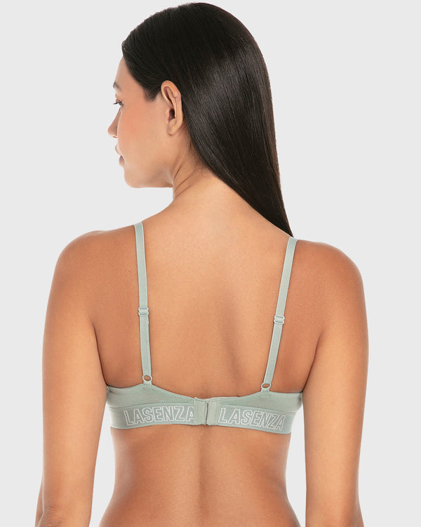 La Senza Remix Lightly Lined Demi Bra Iceberg Green / 34B