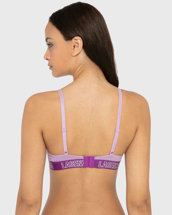 Essentials Ll Demi- Knockout Logo Ctn Regal Orchid With Sparkling Grape / 34B
