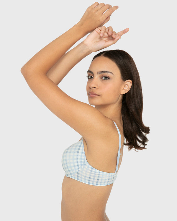 Essentials Ll Demi- Ctn Printed Body Breezy Gingham / 34B