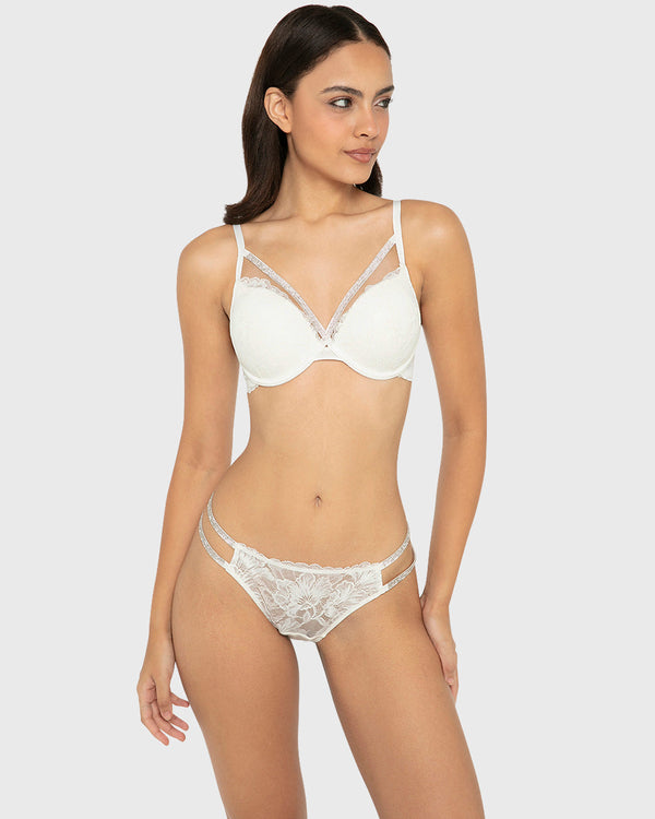 Diva Hl Mini Cheeky Lavish Lc W Rhinestone Straps Ivory / M