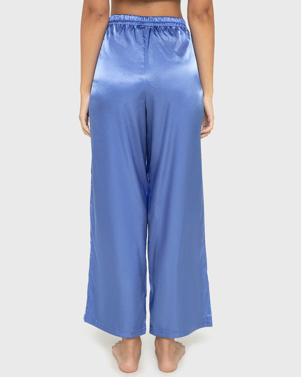 Sleep Satin Top/Short Set Wedgewood / M