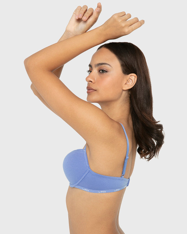 Rx Pu Pl Skinny Logo Ctn Wedgewood / 34B