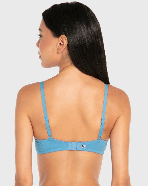 La Senza Remix Plunge Push Up Cotton Wired Bra