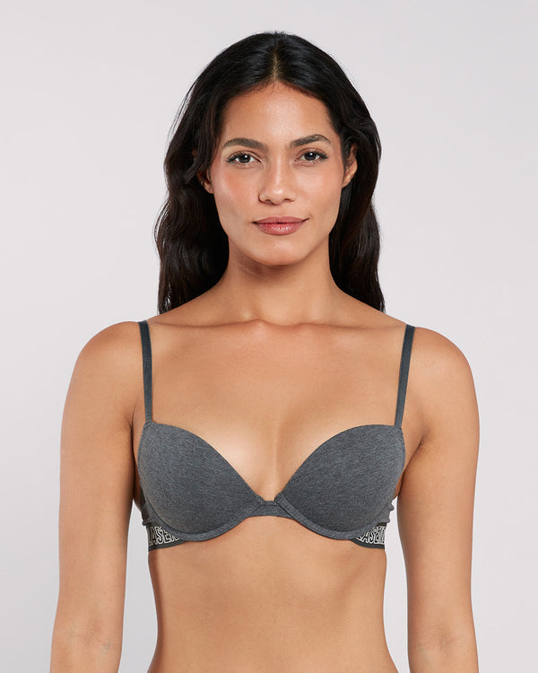 La Senza Trendy Pushup Plunge Bra GREY / 34B