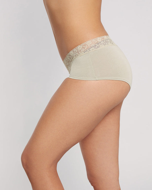 La Senza Cotton Trendy Boyshort Panties – Comfortable Cotton Boyshort Panties Beige / M