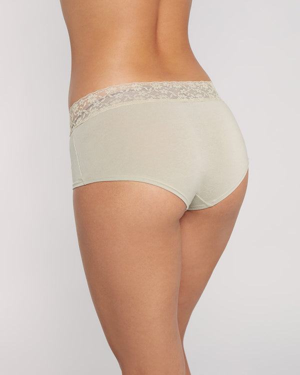 La Senza Cotton Trendy Boyshort Panties – Comfortable Cotton Boyshort Panties Beige / M