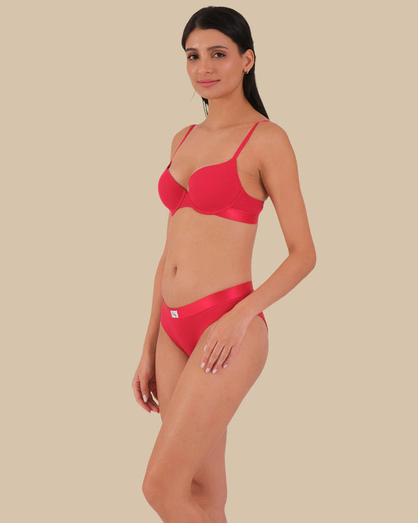 ESSENTIALS LL DEMI- WAFFLE W WIDE BAND Red / 34B