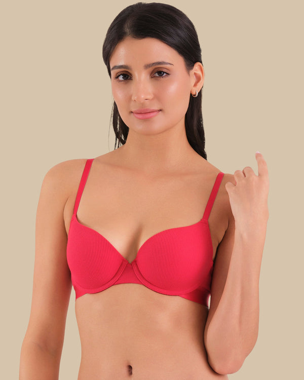 ESSENTIALS LL DEMI- WAFFLE W WIDE BAND Red / 34B