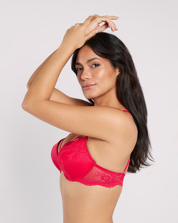 La Senza Lace Sexy Double Pushup Plunge Bra 6S2D / 34B