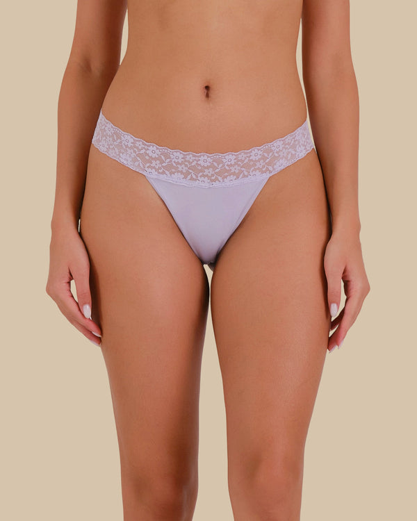 ESSENTIALS THONG ESSENTIALS 6CM TRIM LAVENDER CAKE / M