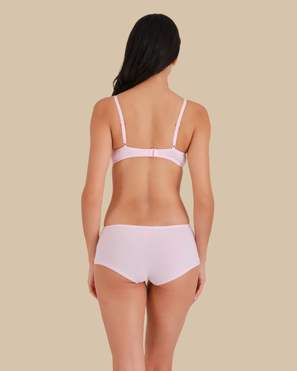 ESSENTIALS BOYSHORT COTTON - SKINNY LOGO PINK-A-BOO / M