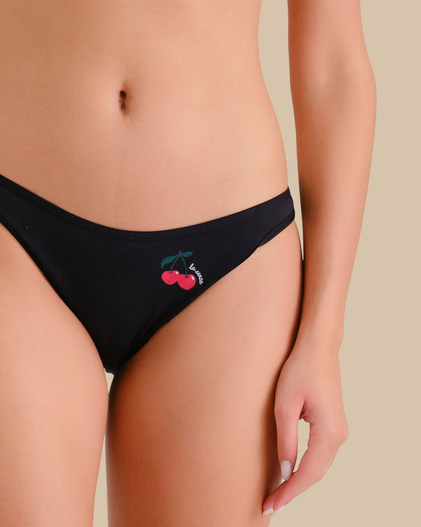 RX BIKINI AO COTTON GRAPHIC BODY SMOULDER BLACK / M