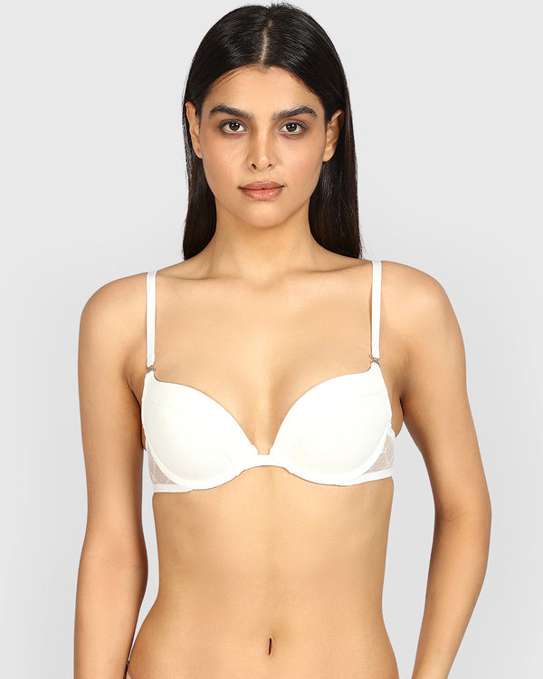 La Senza Beyond Sexy Gel Padding Plunge Bra IVORY / 32C