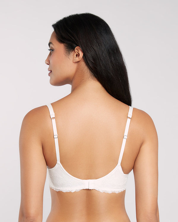 La Senza Lightly Lined Balconette Bra With Lace Ivory / 34B
