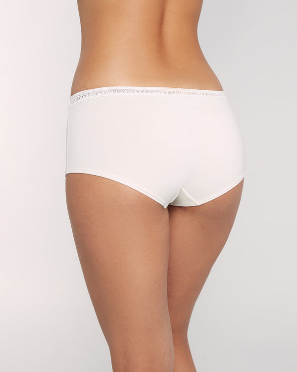 La Senza Boyshort Panty With Elemental Lace Ivory / M