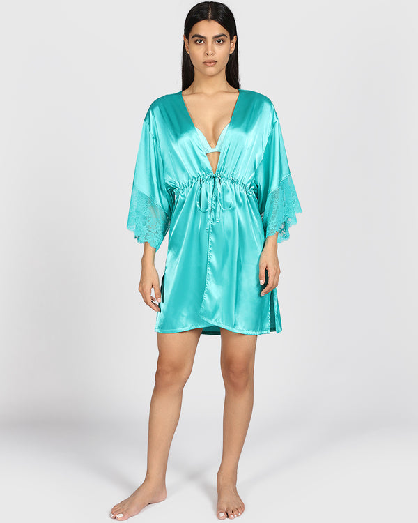 La Senza Sexy Sleep Satin Robe SHEER MAUVE / S/M