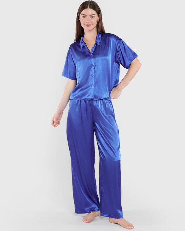 La Senza Unlined Satin Button Down Sleep Top