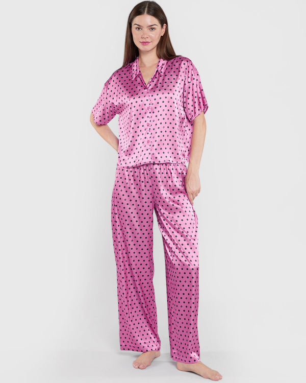 La Senza Sleep Unlined Printed Satin Drawstring Pant