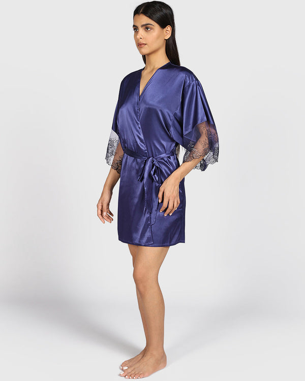 La Senza Sexy Sleep Satin Robe BHMI-LAZ / S/M