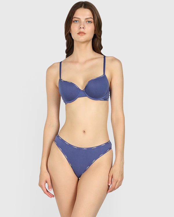 La Senza Trendy Demi Bra Dark Blue / 34B