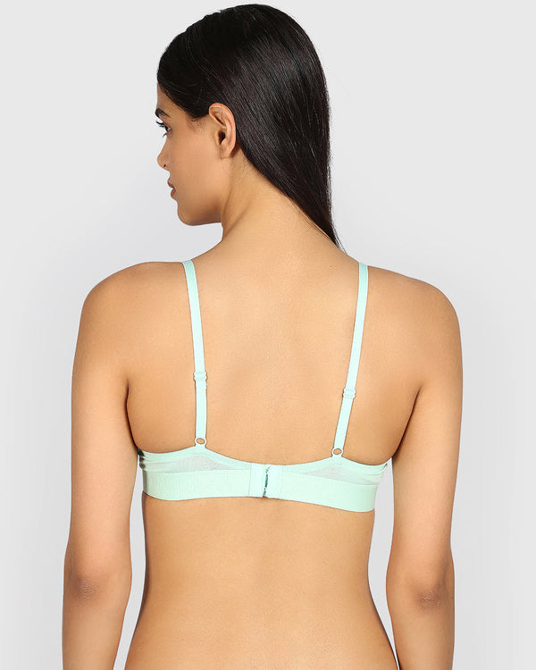 La Senza Remix Lightly Lined Demi Cotton Bra MIST GREEN / 34B