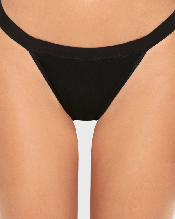US GSTRING WITH VANISHING TRIM Tuxedo Black / M