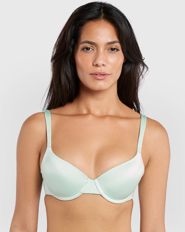 La Senza Obvious Lightly Lined Full Coverage Bra Green / 34B