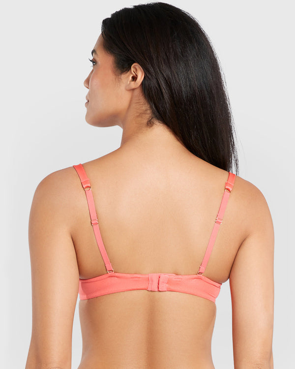 La Senza Obvious Lightly Lined Full Coverage Bra Red / 34B