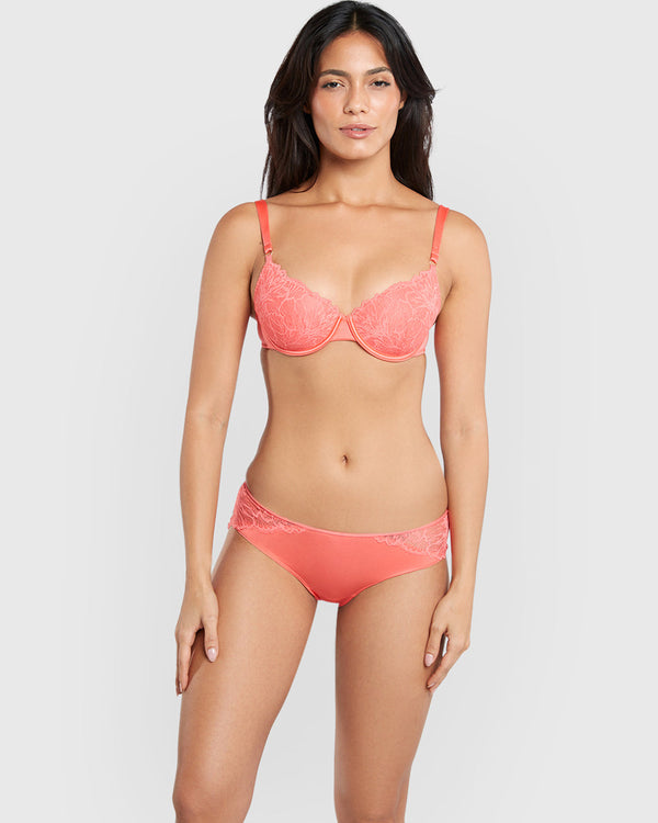 La Senza Obvious Lightly Lined Full Coverage Bra Red / 34B