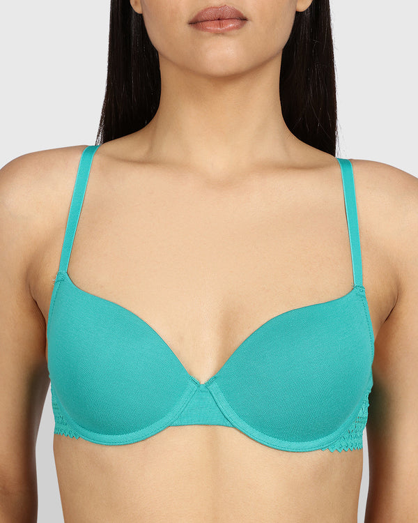 La Senza Remix Lightly Lined Demi Bra AQUATIC AWE / 34B