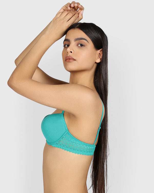 La Senza Remix Pushup Plunge Bra AQUATIC AWE / 34B