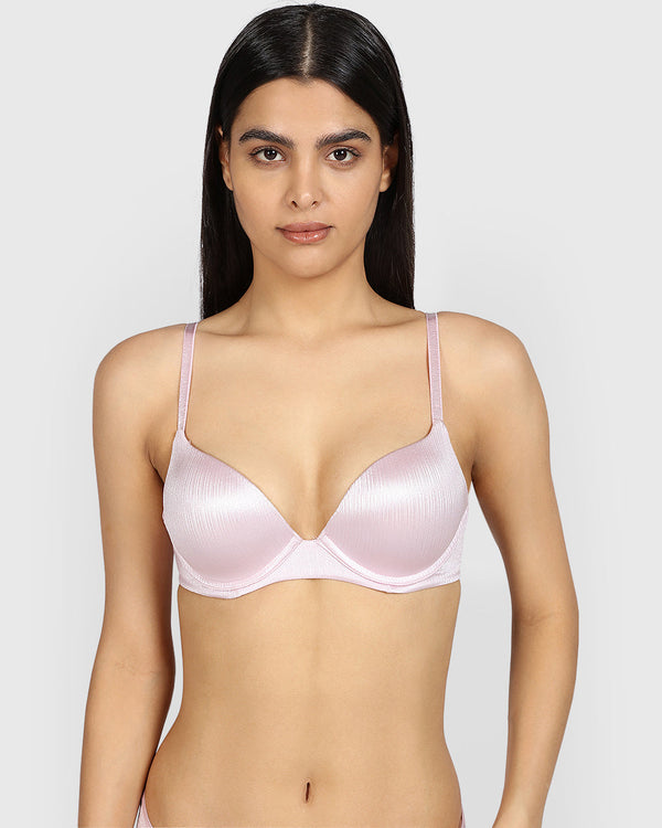 La Senza Hello Sugar Double Pushup Plunge Bra ICED LILAC / 34B