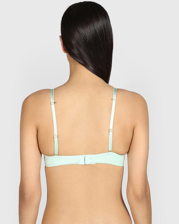 La Senza Hello Sugar Double Pushup Plunge Bra MIST GREEN / 34B