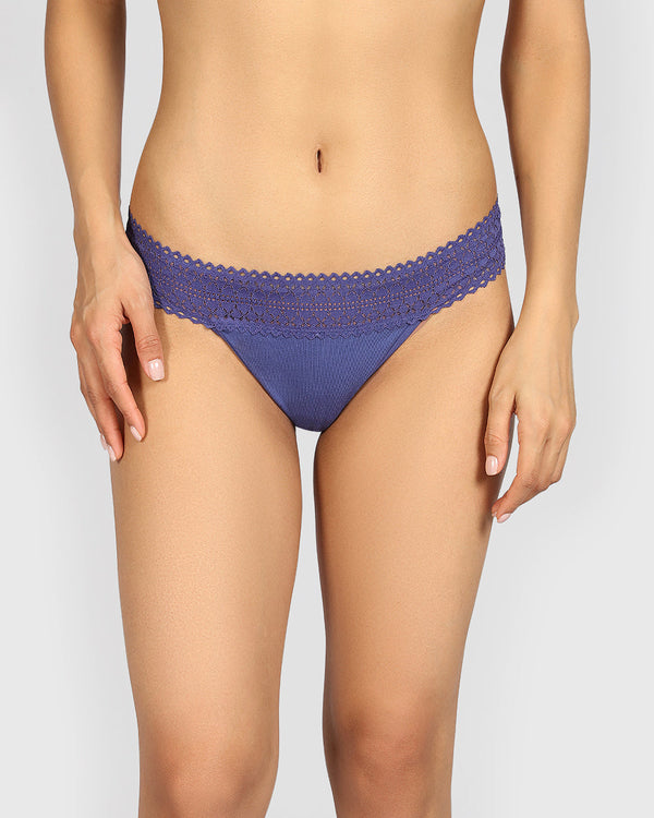 La Senza Remix Trendy Cotton Thong Panties DUSK BLUE / M