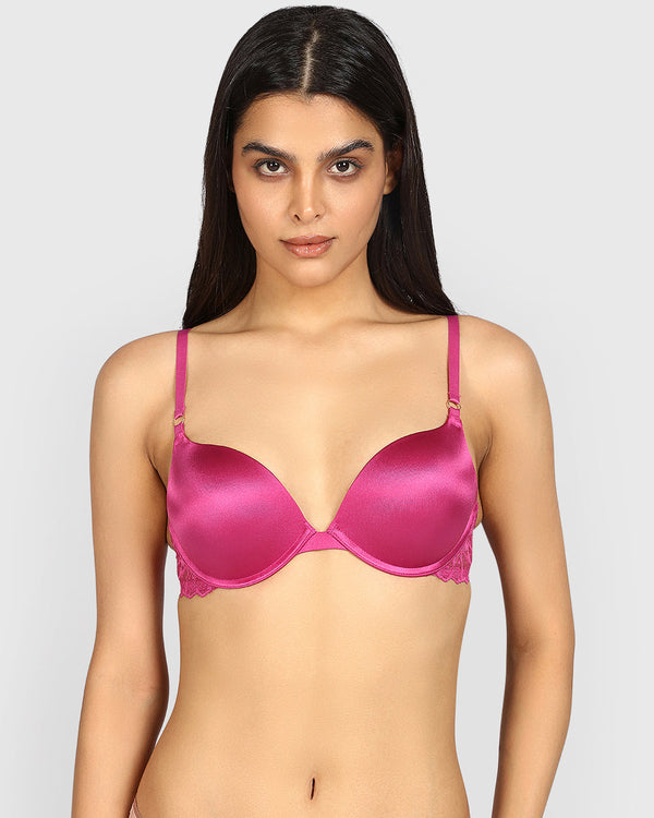 La Senza Hello Sugar Micro Plunge Double Pushup Bra ELECTRIC ROUGE / 34B