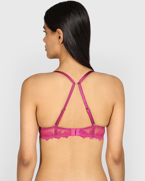 La Senza Beyond Sexy Plunge Gel Padding Bra ELECTRIC ROUGE / 34B