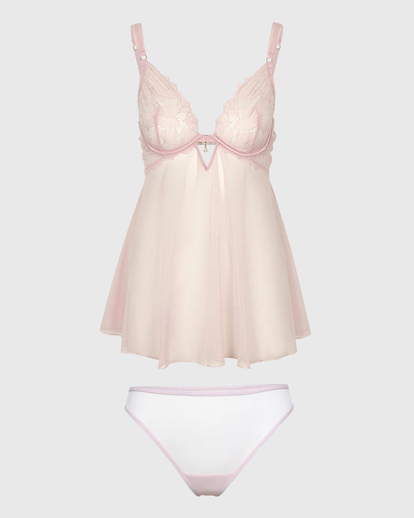 La Senza Sexy Sleep Uncupped Babydoll Mesh Lingerie