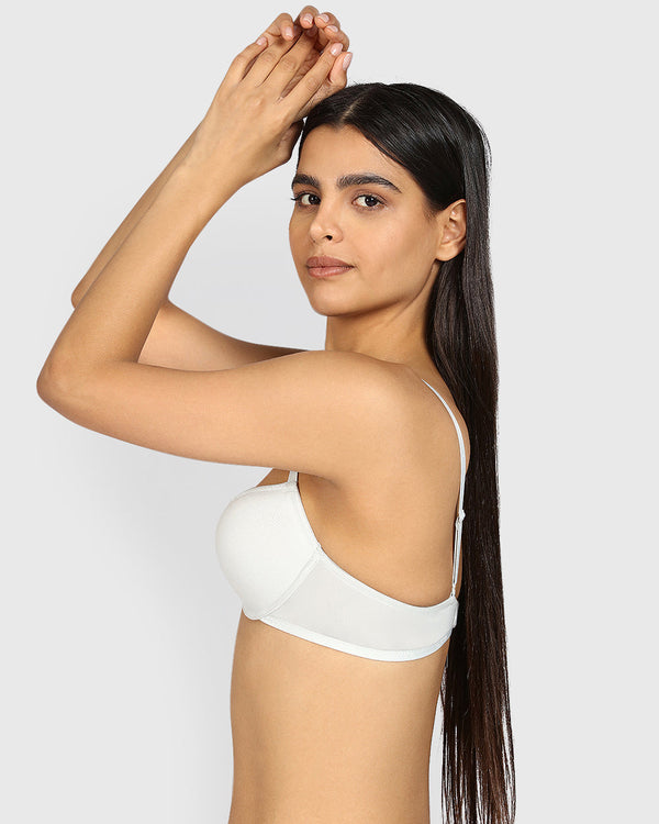 La Senza Remix Pushup Cotton Plunge Bra DAWN BLUE / 34B