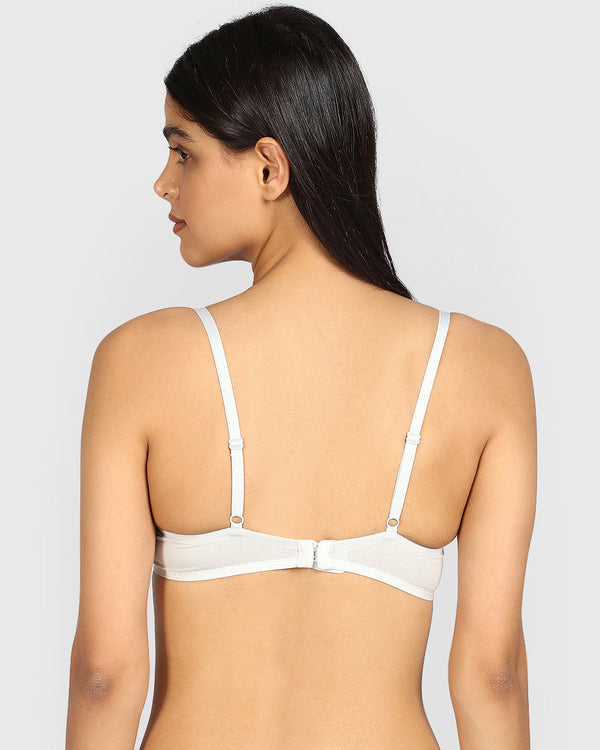 La Senza Remix Pushup Cotton Plunge Bra DAWN BLUE / 34B