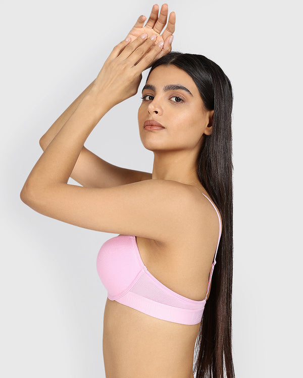 La Senza Remix Pushup Cotton Plunge Bra LILAC SACHET / 34B